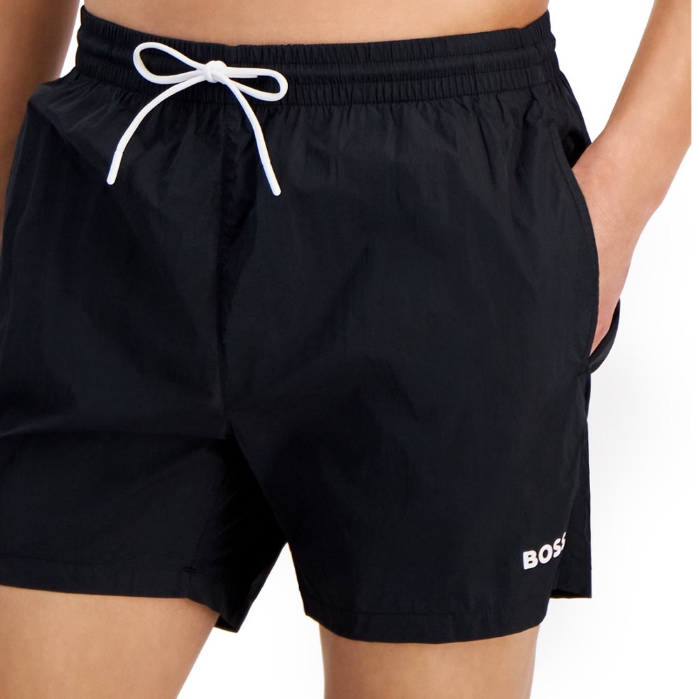 Hugo Boss Men's Lee Drawstring 5.3" Swim Trunks